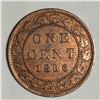 Image 1 : Canadian Large Cent 1886 AU-UNC Lots of Red