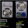 Image 1 : NGC 1923-p Peace Dollar $1 Graded ms65 By NGC