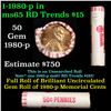Image 1 : Shotgun Lincoln 1c roll, 1980-p 50 pcs Merchant Bank Wrapper.