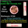 Image 1 : Shotgun Lincoln 1c roll, 1980-p 50 pcs Merchant Bank Wrapper.