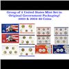 Image 1 : Group of 2 United States Mint Set in Original Government Packaging! From 2003-2004 with 42 Coins Ins