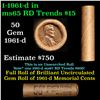 Image 1 : Shotgun Lincoln 1c roll, 1961-d 50 pcs Brandt Wrapper.
