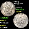 Image 1 : 1885-p Morgan Dollar $1 Grades Choice+ Unc