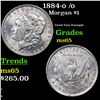 Image 1 : 1884-o Morgan Dollar /o $1 Grades GEM Unc
