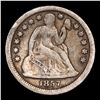 Image 2 : 1857-p Seated Liberty Dime 10c Grades f+