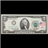 Image 2 : 1976 $2 Federal Reserve Note 1st Day of Issue, with Stamp (Philadelphia, PA) Grades Gem CU