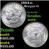 Image 1 : 1884-o Morgan Dollar $1 Grades Choice+ Unc
