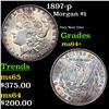 Image 1 : 1897-p Morgan Dollar $1 Grades Choice+ Unc
