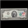 Image 2 : 1976 $2 Federal Reserve Note 1st Day of Issue, with Stamp (Philadelphia, PA) Grades Gem CU