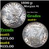 Image 1 : 1896-p Morgan Dollar $1 Grades Choice+ Unc