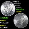Image 1 : 1926-s Peace Dollar $1 Grades Select+ Unc