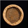 Image 2 : Mixed small cents 1c orig shotgun roll, 1918-d Wheat Cent, 1897 Indian Cent other end, Brinks Wrappe
