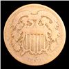 Image 2 : 1864 Large Motto Two Cent Piece 2c Grades g+