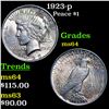 Image 1 : 1923-p Peace Dollar $1 Grades Choice Unc
