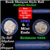Image 1 : Buffalo Nickel Shotgun Roll in Old Bank Style 'Bell Telephone'  Wrapper 1920 & d Mint Ends