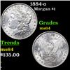 Image 1 : 1884-o Morgan Dollar $1 Grades Choice Unc