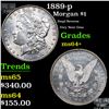 Image 1 : 1889-p Morgan Dollar $1 Grades Choice+ Unc