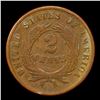 Image 3 : 1865 Two Cent Piece 2c Grades vf++
