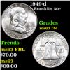 Image 1 : 1949-d Franklin Half Dollar 50c Grades Select Unc FBL