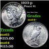 Image 1 : 1923-p Peace Dollar $1 Grades Choice+ Unc