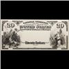 Image 2 : Proof 1882 $20 National Currency Note - Obverse BEP Intaglio Souvenir Card B-216, Bay State '97 Grad