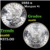 Image 1 : 1881-s Morgan Dollar $1 Grades GEM+ Unc