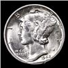 Image 2 : 1942-d Mercury Dime 10c Grades GEM++ Unc