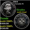 Image 1 : 1964 Canada Dollar $1 Grades GEM+ UNC DMPL