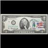 Image 2 : 1976 $2 Federal Reserve Note, with July 4 1976 Stamp (Philadelphia, PA) Grades Gem CU