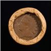 Image 2 : Mixed small cents 1c orig shotgun roll, 1918-s Wheat Cent, 1864 Indian Cent other end, Brinks Wrappe