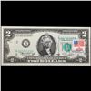 Image 2 : 1976 $2 Federal Reserve Note 1st Day of Issue, with Stamp (Philadelphia, PA) Grades Gem CU