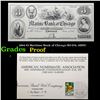Image 1 : Proof 1864 $3 Maritime Bank of Chicago SO-076, ABNC Grades Proof