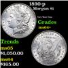 Image 1 : 1890-p Morgan Dollar $1 Grades Choice+ Unc