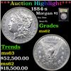 Image 1 : ***Auction Highlight*** 1884-s Morgan Dollar $1 Graded Select Unc By USCG (fc)