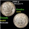 Image 1 : 1886-p Morgan Dollar $1 Grades Choice Unc