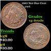 Image 1 : 1863 Not One Cent Civil War Token 1c Grades vg details