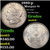Image 1 : 1889-p Morgan Dollar $1 Grades Choice+ Unc