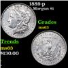 Image 1 : 1889-p Morgan Dollar $1 Grades Select Unc