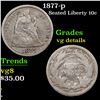 Image 1 : 1877-p Seated Liberty Dime 10c Grades vg details
