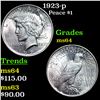 Image 1 : 1923-p Peace Dollar $1 Grades Choice Unc