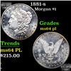 Image 1 : 1881-s Morgan Dollar $1 Grades Choice Unc PL