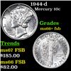Image 1 : 1944-d Mercury Dime 10c Grades GEM++ FSB