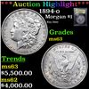 Image 1 : ***Auction Highlight*** 1894-o Morgan Dollar $1 Graded Select Unc By USCG (fc)