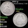 Image 1 : 1861-p Seated Liberty Half Dime 1/2 10c Grades vf, very fine