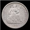 Image 2 : 1861-p Seated Liberty Half Dime 1/2 10c Grades vf, very fine
