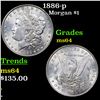 Image 1 : 1886-p Morgan Dollar $1 Grades Choice Unc