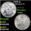 Image 1 : 1898-p Morgan Dollar $1 Grades Choice+ Unc