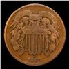 Image 2 : 1864 Large Motto Two Cent Piece 2c Grades vg+