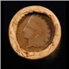Image 2 : Mixed small cents 1c orig shotgun roll, 1918-s Wheat Cent, 1887 Indian Cent other end, Brinks Wrappe