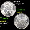 Image 1 : 1884-o Morgan Dollar $1 Grades Choice Unc